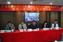 广东省建筑安全协会建筑起重机械与租赁分会成立大会暨第一届一次会员代表大会在广州隆重召开